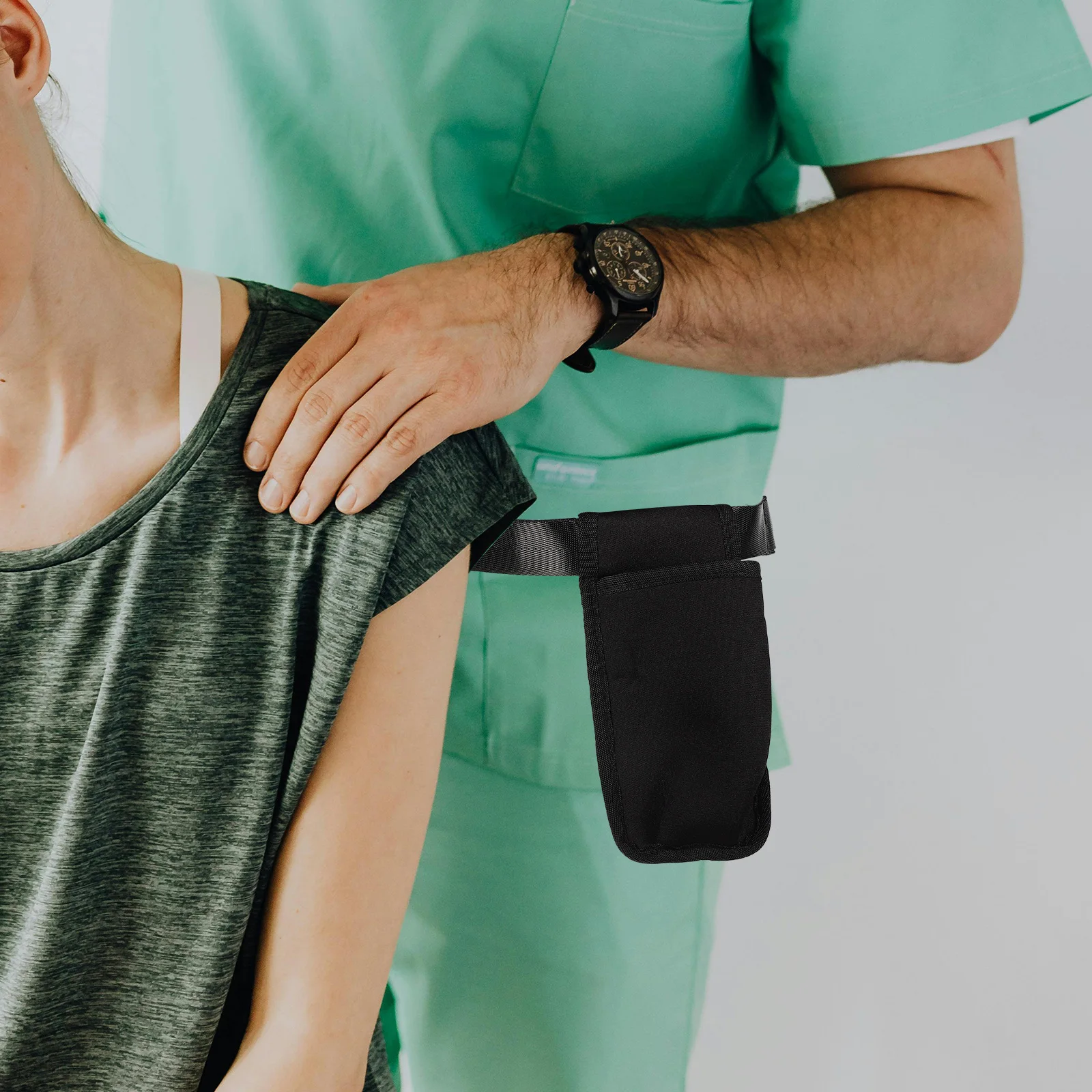 

Neoprene Massage Oil Waist Bag Multi Pocket Bottle Storage Pouch for Essential Oils Portable Convenient for Massagers on The Go