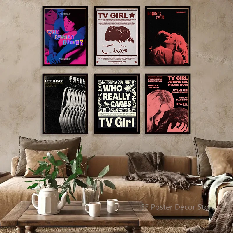 TV Girl Poster Aesthetic Prints Picture Lovers Rock Art Print Posters Room Home Decor Club Bar Cafe Decoration Art Wall Painting