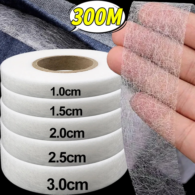 Cinta autoadhesiva para dobladillo de pantalones, borde de doble cara, cintas para dobladillo de planchado, tira de ropa DIY, forro de tela de costura vaquera