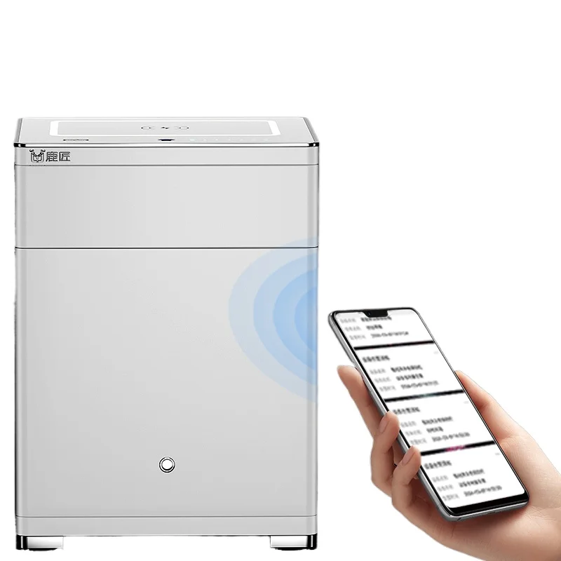 

Безопасный новый умный ящик для бытовой прикроватной тумбочки, встроенный отпечаток пальца, не снимается, спрятанный, цельнометаллический