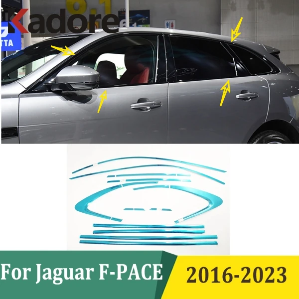 

For Jaguar F-PACE 2016 2017 2018 2019 2020 2021 2022 2023 Window Protector Cover Trim Frame Car Decorative Exterior Accessories