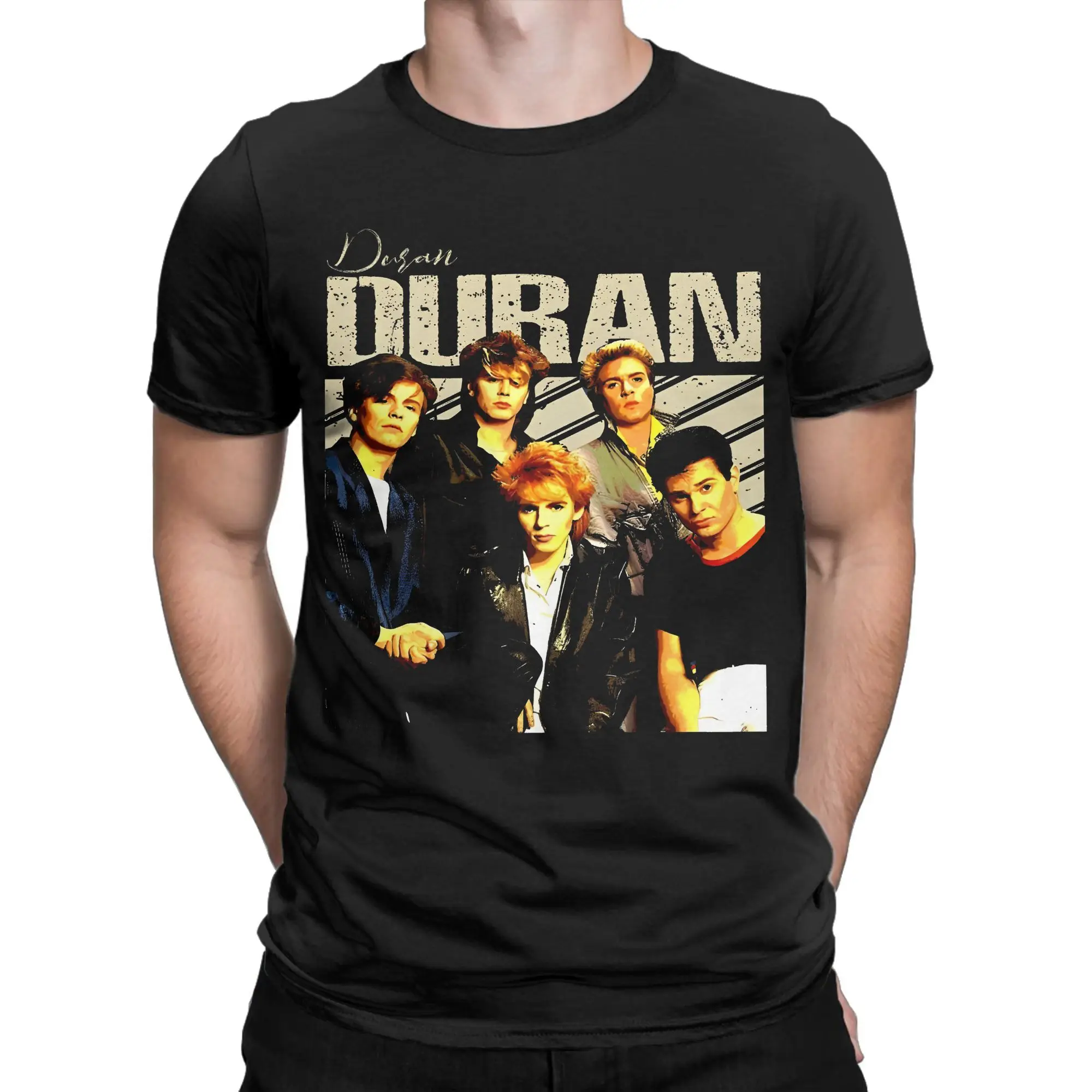 الرجال النساء الجرافيك المطبوعة دوران دوران موسيقى الروك تي شيرت القطن تي شيرت الملابس