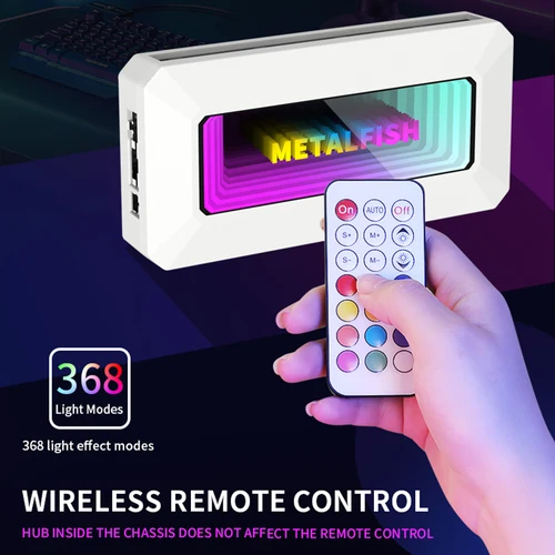 Imagen 2 del producto Divisor de cubo de ventilador ARGB METALFISH con 4 pines PWM para refrigeración de ordenador, sincronización de CPU, radiador de 5V, 3 pines, tira de luz LED, control remoto