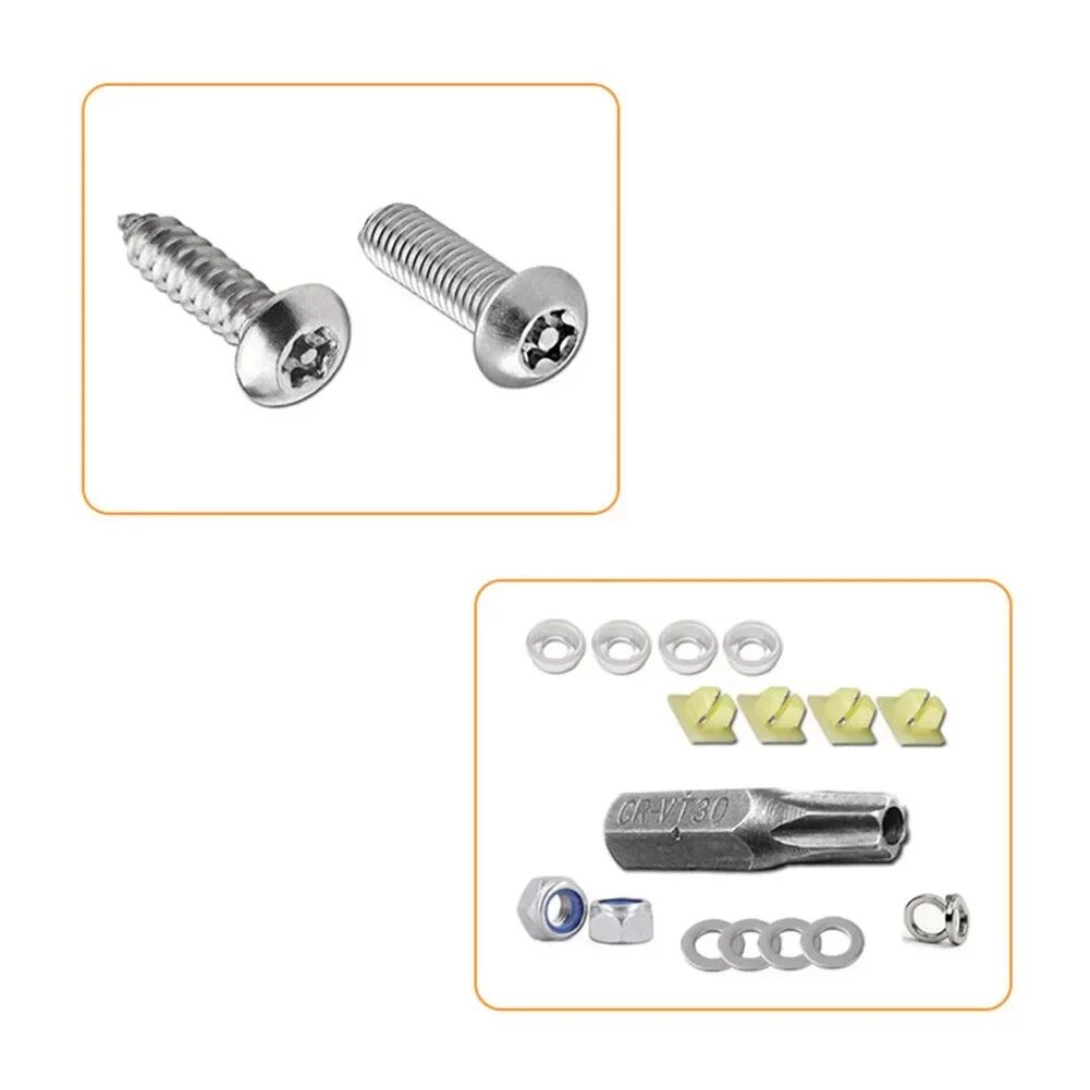 Bolts For Car Number Anti Theft License Plate Screws License Plate Security Screws Kit 	License Plate Mounting Bolts