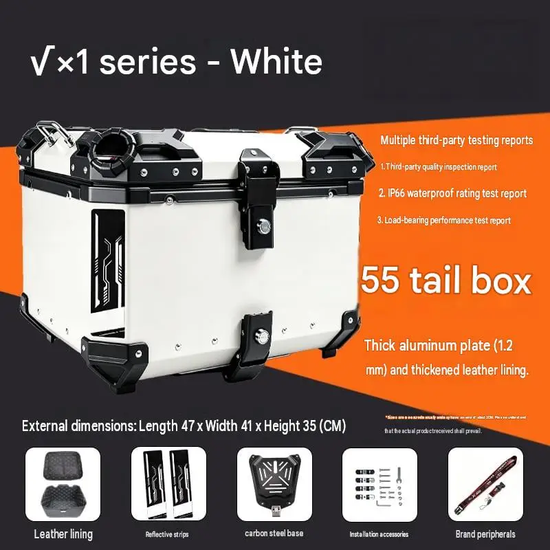 For Honda NS150GX  Aluminum Tail Box Waterproof Rear Storage Trunk For Scooter Touring Mod Accessories