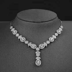 Luxury Pear Silver Color On The Neck Necklace For Woman Cheap items with free shipping X7976