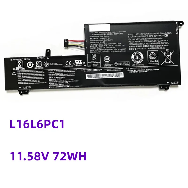 11.58V 6217mAh L16L6PC1 L16C6PC1 Laptop Battery for Lenovo Yoga 720 720-15 720-15Ikb Series Notebook L16M6PC1