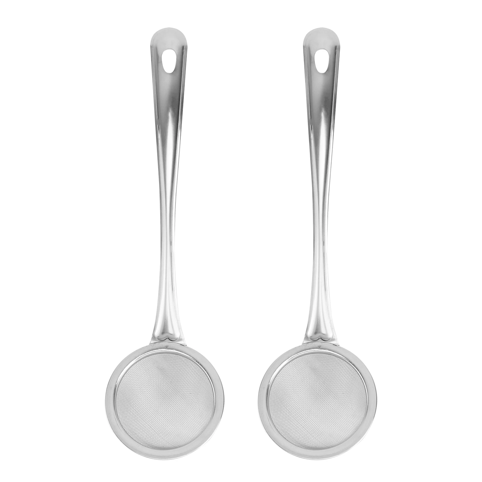 

2pcs Stainless Sifting Strainer Sieve Filter Fine Mesh Sifter Strainer Kitchen Cooking Flour Vegetables Meat Gifts