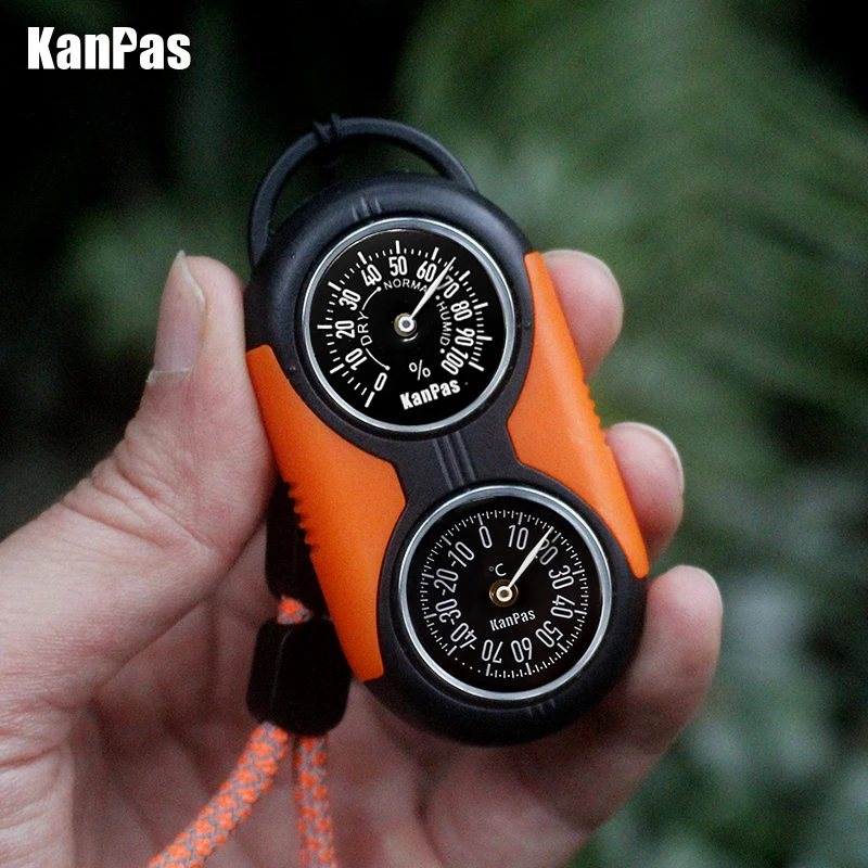 KANPAS Thermometer Compass Kit /Quality Thermohygrometer Kit / for Outdoor, Camping,Hiking,Trekking,hunting,LiveSaving,Survival