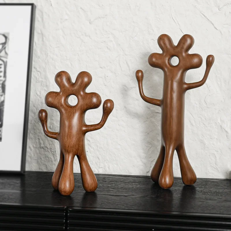 Resin Handicrafts Abstract Figure Sculpture Flower Man Alien Artistic Abstract Ornament Decorative Figurines Home Decoration