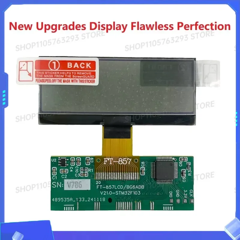 For YAESU FT-857 FT-857D LCD Screen Perfect Replacement Customized New Upgraded Full Display 1PCS