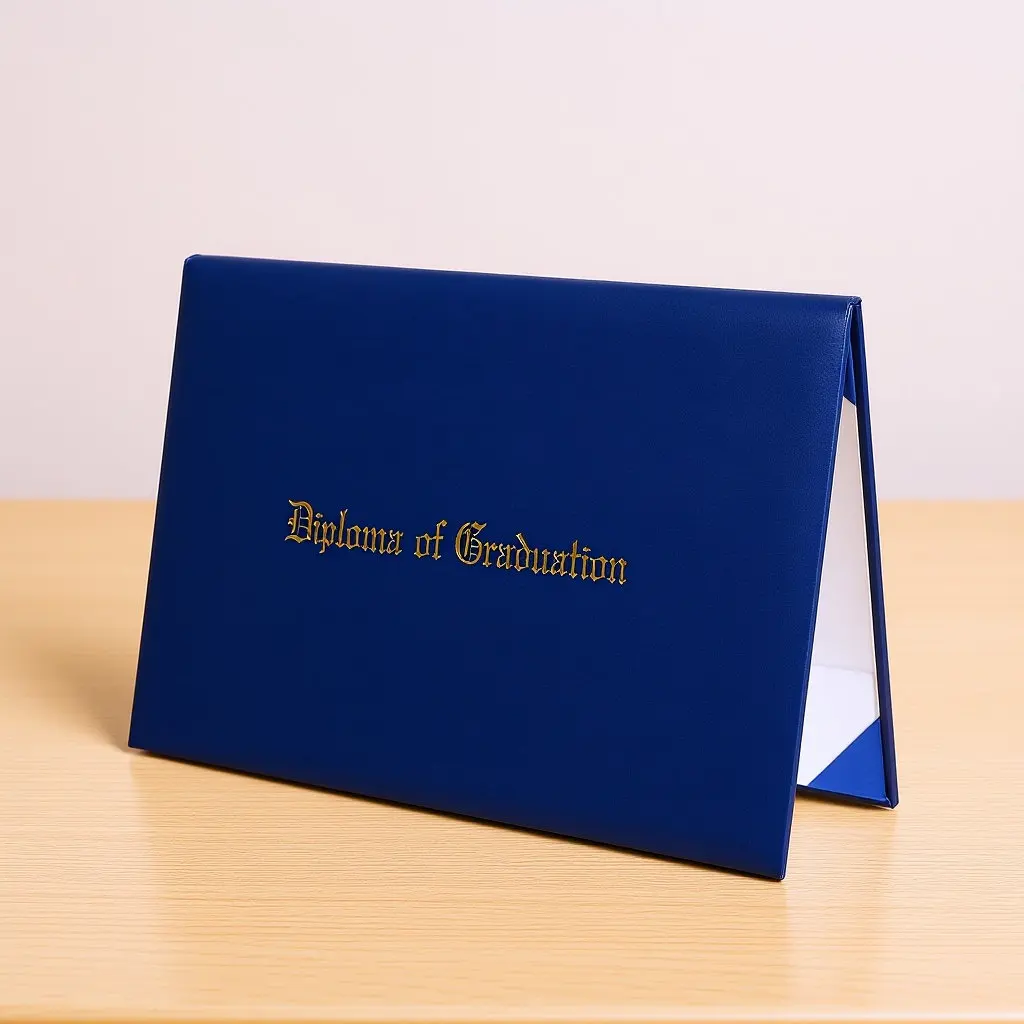 

Обложка для одного диплома формата А4 из искусственной кожи с атласными уголками для школьных и аттестационных документов