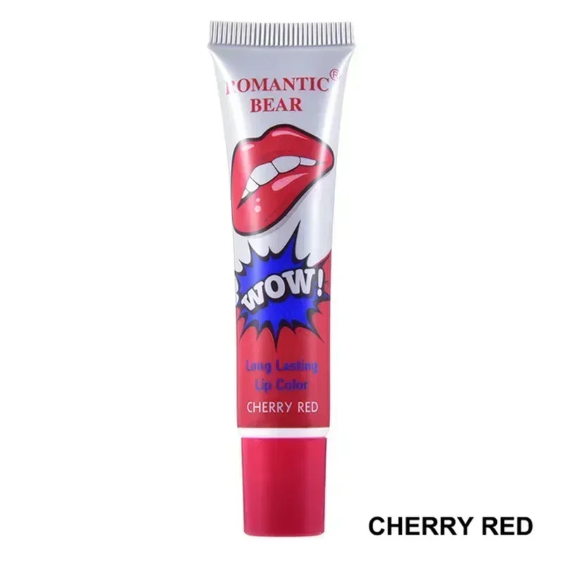 1 lápiz labial líquido despegable resistente al agua brillo de labios duradero máscara de pelusa maquillaje tatuajes brillo de labios lápices labiales cosméticos para mujer rojo