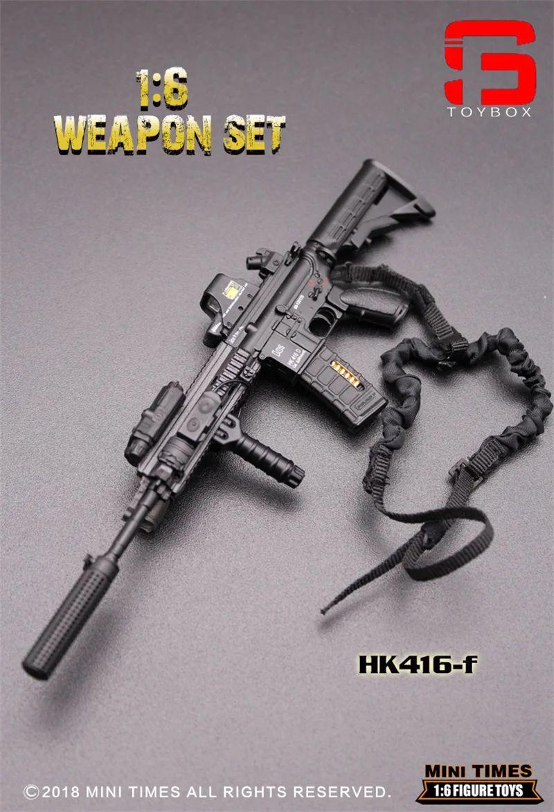 MINITIMES HK416 Series M4 Series 1/6 escala Rifle Gun Weapon Model Toys for 12 "Action Figure Accessories Collections DIY