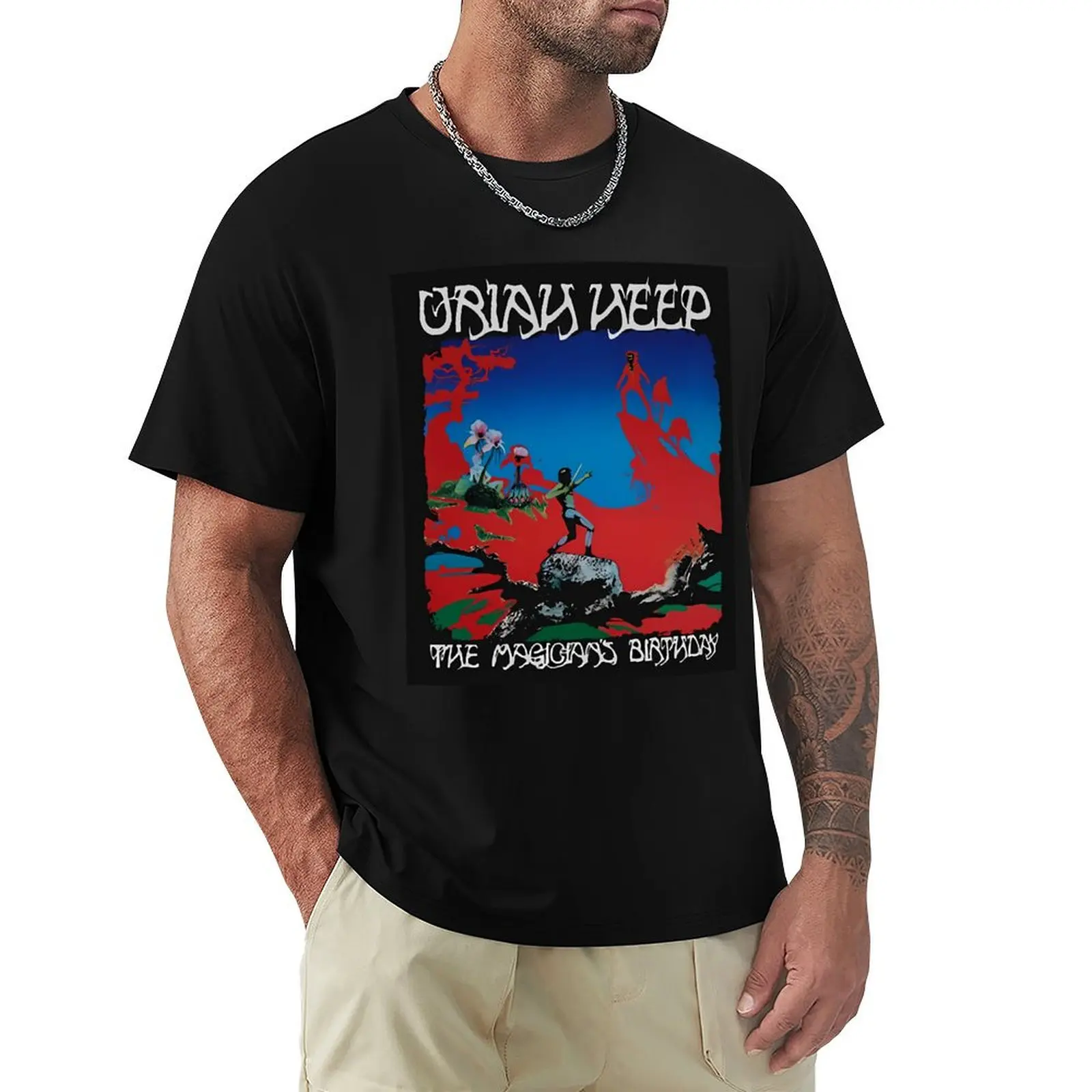 Camiseta de algodón suave de manga corta informal con el mejor diseño de Uriah Heep, nueva colección de camisetas de Uriah Heep.