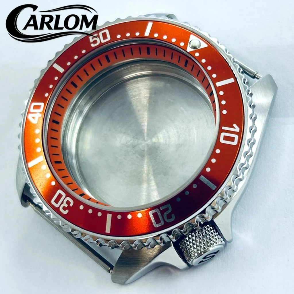 42mm Watch Case Fit NH34 NH35 NH36 NH38 NH39 NH70 NH72 Movement SKX007 S Crown 3.8 Crown Black Blue Green Orange Bezel