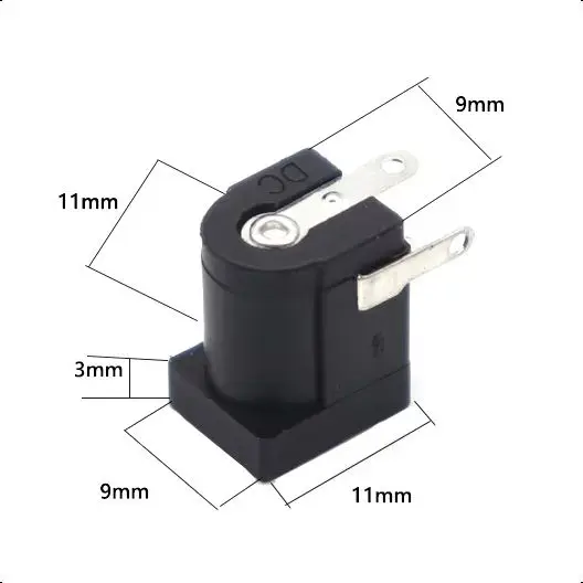 【30-5 قطعة】مقبس مقبس طاقة تيار مستمر 2.1 مم × 5.5 مم من نوع برميل PCB Mount DC-005