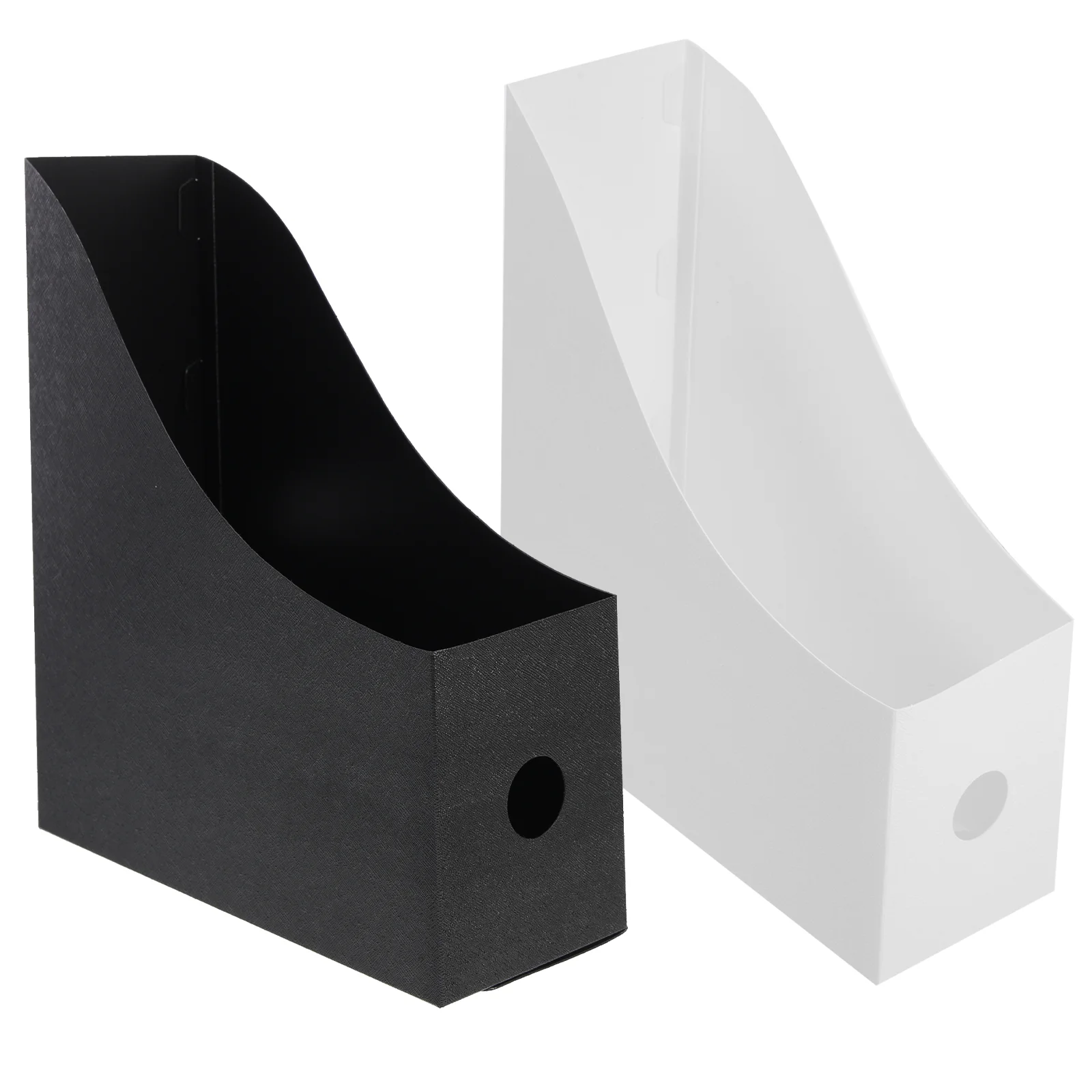 2 Pcs Magazine Stand File Storage Box Tabletop Book Organizer Office Holder Bookshelf 27X24X9CM Student Daily Use