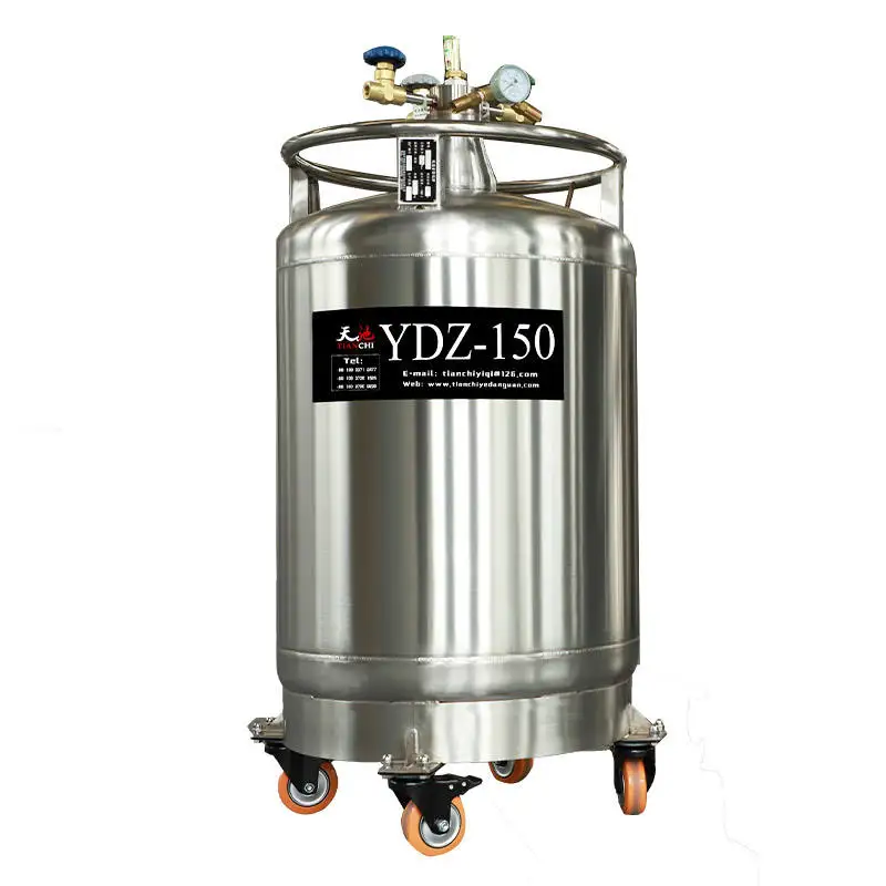 150l Self-pressurized liquid nitrogen Low-pressure biological container with complete pressurization and system