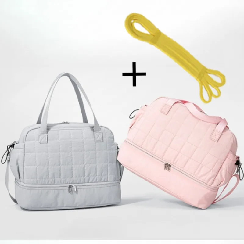 shoulder bag, large-capacity yoga fitness, independent shoe compartment, simple sports bag.