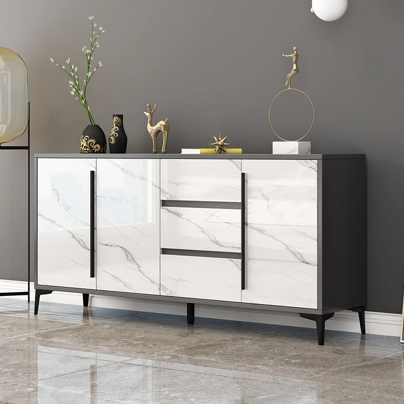 

Modern simple paint dining side cabinet multi-functional kitchen storage cabinet locker microwave oven cupboard tea cabinet