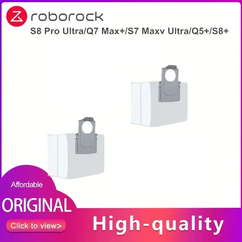 Оригинальные пылесборники Roborock S8 Pro, аксессуары для Roborock Q7 Max +/S7 Maxv Ultra/Q5 +/S8 +