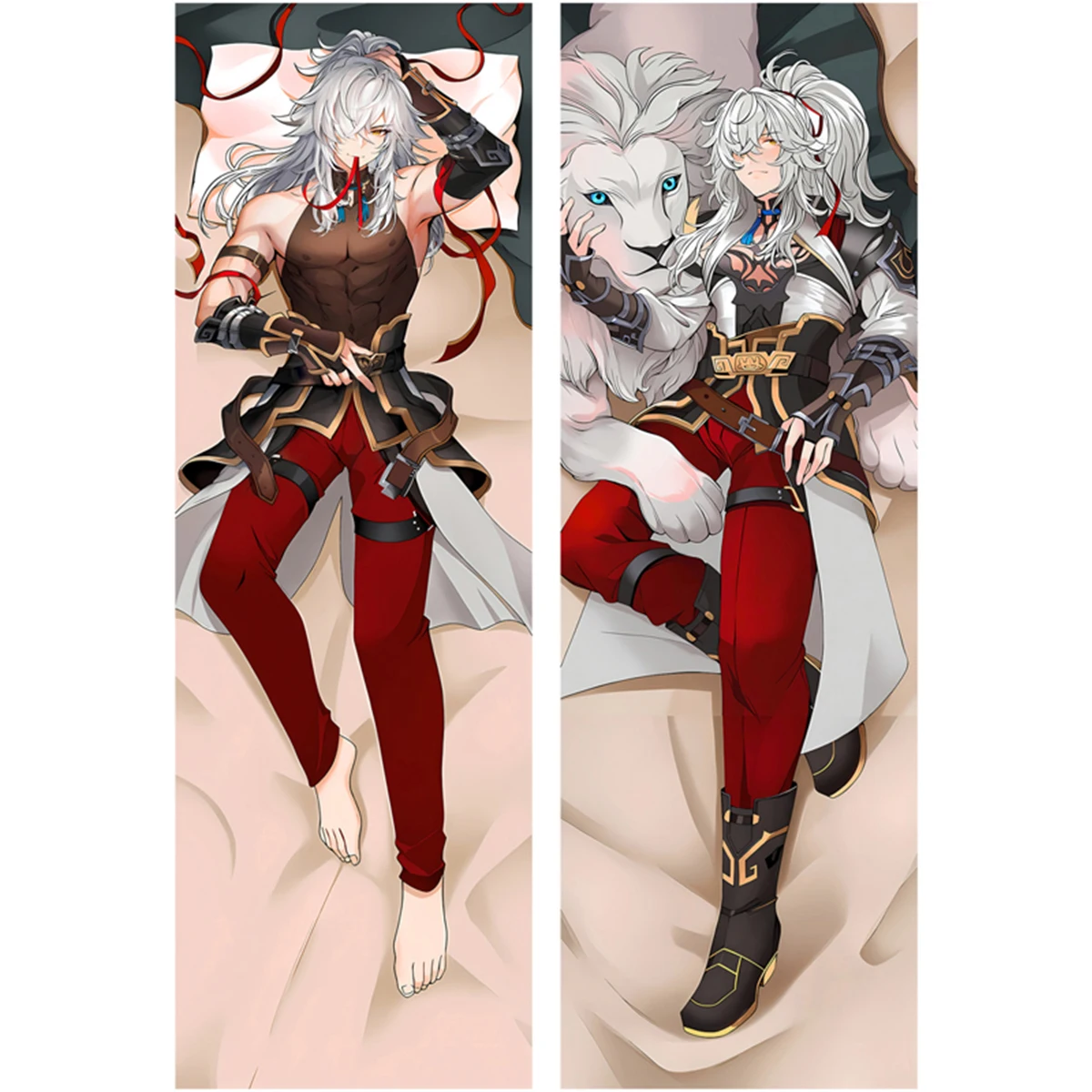 

Jing Yuan Large Dakimakura Cover Anime Male Long Life Size Equal Body Pillow Case Customized Printed Waifu Gift