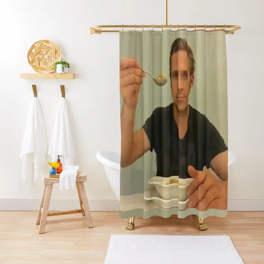 ryan gosling eats his cereal Shower Curtain Shower For Bathroom Shower For Bathroom Set Curtain