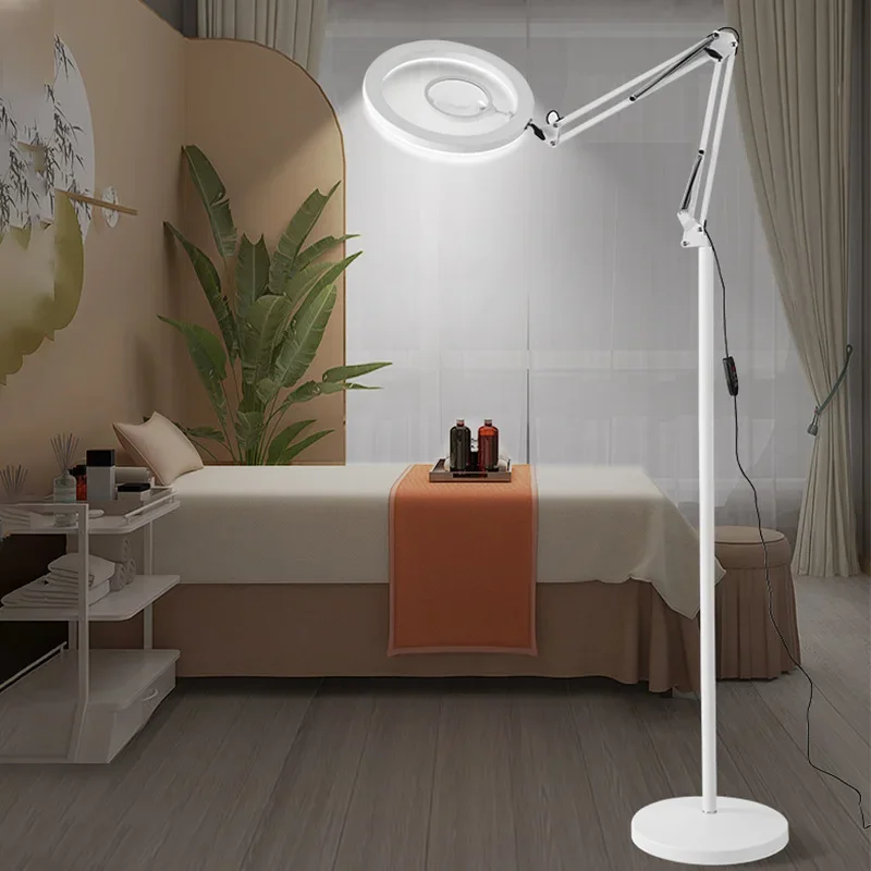 Beauty Salon Use Cool Light Led Magnifying Floor Lamp Facial Examination Lamp LED Lash Ring Light