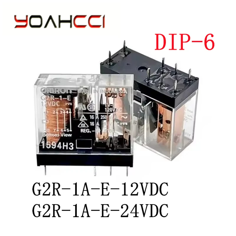 5-10PCS/Lot G2R-1A-E-24VDC 、G2R-1A-E-12VDC DIP-6 New original electromagnetic power relay G2R-1A-E-DC24V 、G2R-1A-E-DC12V