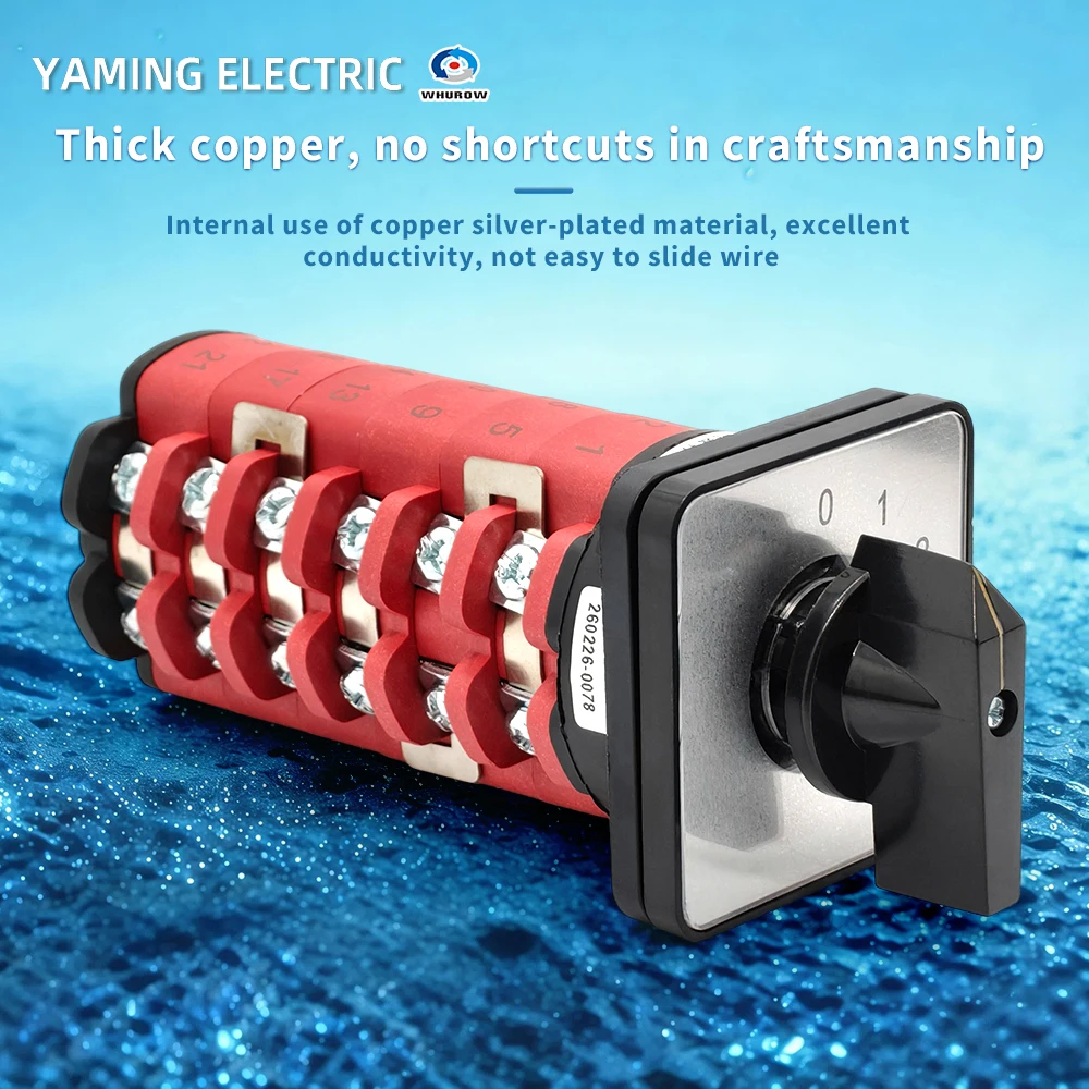 Welding Machine Switch KDHC-40/6*3 CO2 Gas High Voltage Electrical Changeover Rotary Selector 40A 6 Poles 3 Positions