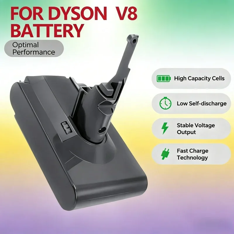 

Аккумулятор 21.6В для пылесосов Dyson V8 Absolute, V8 Animal, Li-ion SV10, серия перезаряжаемых батарей для пылесосов Dyson