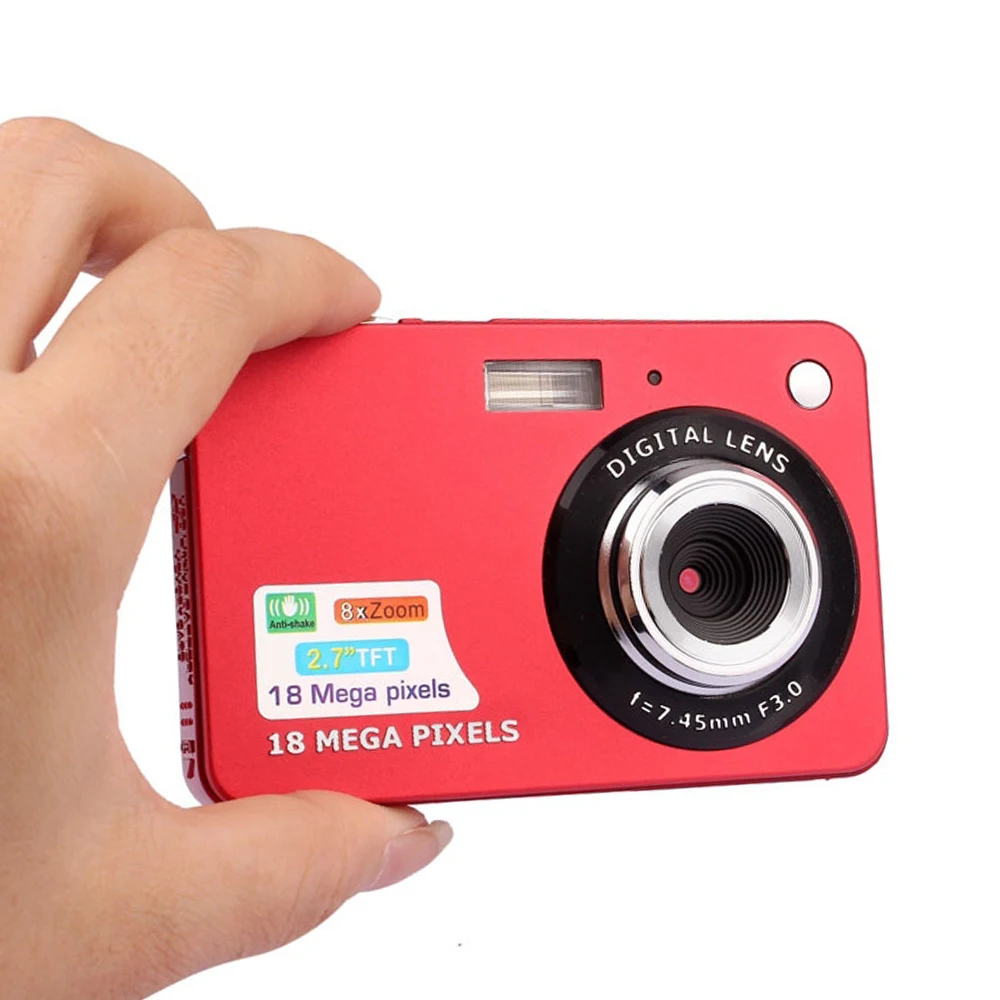 Супер-подарок цифровая камера Winait 18Mp Max 1280x720P HD Video с датчиком 3 Мп, ЖК-дисплей 2,7 дюйма, 8-кратное цифровое увеличение и литий-ионный аккумулятор