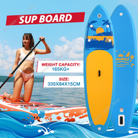 FunWater Stand Up Paddle Board Inflatable Paddling  Surfboard Surf Sup Board 335*83*15CM  Non-Slip Water Sport Paddle Board
