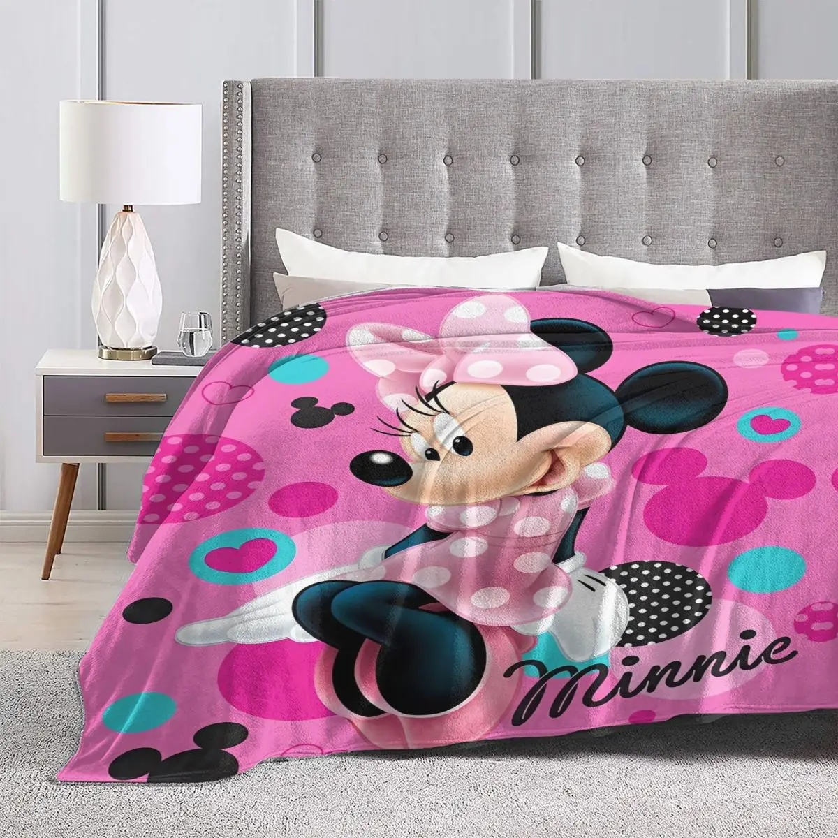 Filme animado mickey minnie mouse amor cobertores quentes acampamento pelúcia lance cobertor diversão sofá cama flanela colcha sofá cama capa