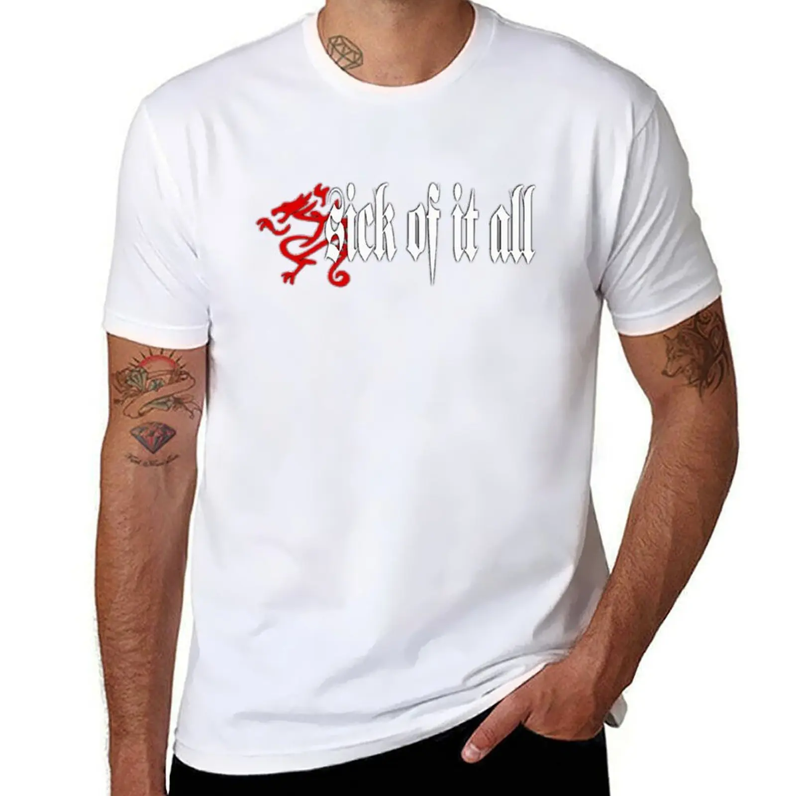 

NEW1 SICK OF IT ALL For Fans T-Shirt cotton tshirt 100% t shirt man plain T-Shirt