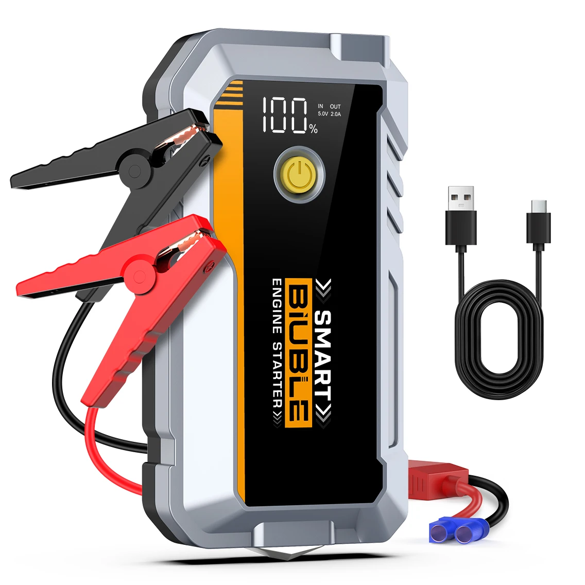 BIUBLE Car Emergency Portable Starter 4500A Peak 12V Car Auto Start Power Bank Car Battery Starter with LED