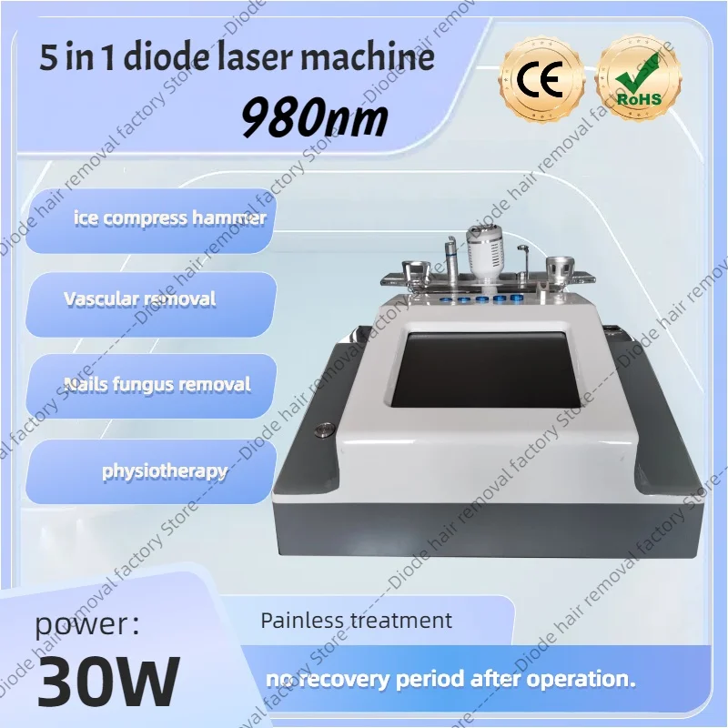 

Best 980nm Diode Laser Machine 5 in 1 Multi Therapy Vascular & Spider Veins Removal Nail Fungus Treatment beauty Machine