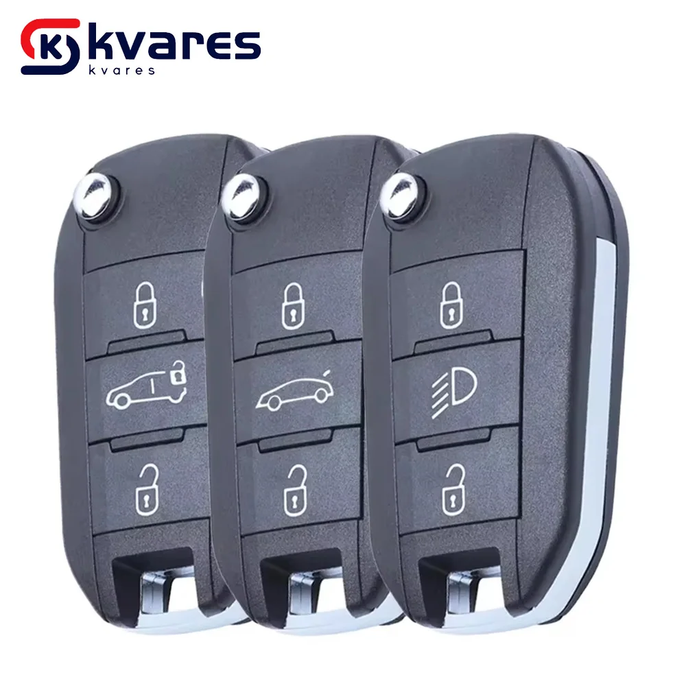 KVARES Para Citroen Aircross C3 C4 Para Peugeot 308 208 508 3008 5008 3 Botões Flip Remote Chave Do Carro Caso Shell Com VA2/HU83