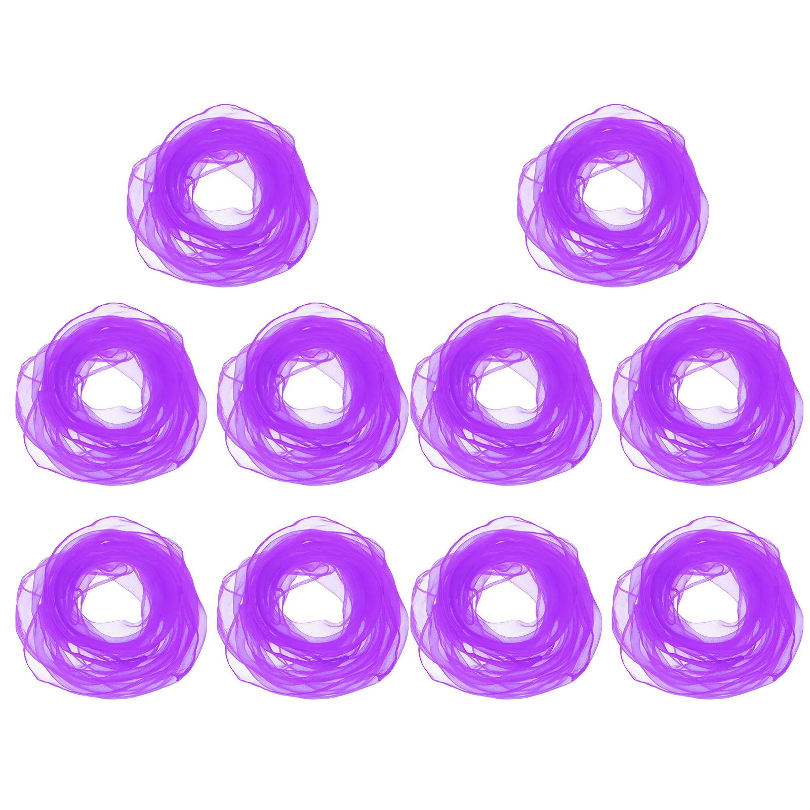 

10 Pcs Scarf Solid Color Square Performance Props Bulk Plain Silk Purple Belly Dancing Dance