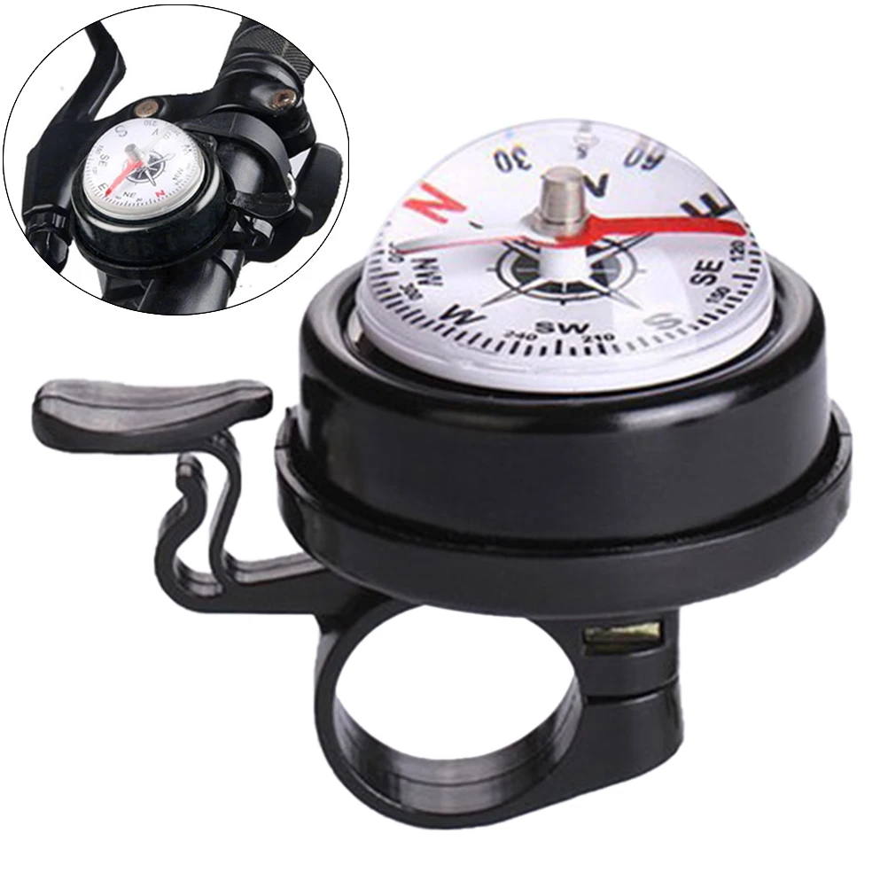 MTB Bike Compass Bell Mountain Bike Cycling Handlebar Ring Alarm Ring Down Horn Bell Accessory