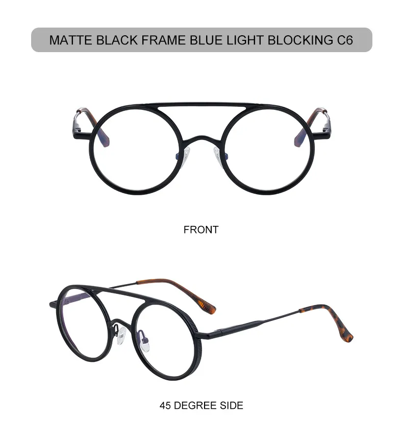 Kleine Runde Steampunk-Sonnenbrille für Herren 2026 Luxusmarke Klassische Doppelbalken-Sonnenbrille für Männer Punk-Fahrbrille Schattierungen – Detail 20