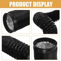150mm Thickened Flexible Aluminum Duct Black Hose Dryer Vent Exhaust Air Duct Pipe For Vent Hose Kit Flexible Dryer Hose