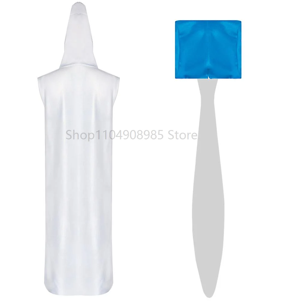 Adult Unisex Toothpaste Toothbrush Couple Cosplay Costume Halloween Funny Cosplay Couple Costume Party Performance Comedy Props
