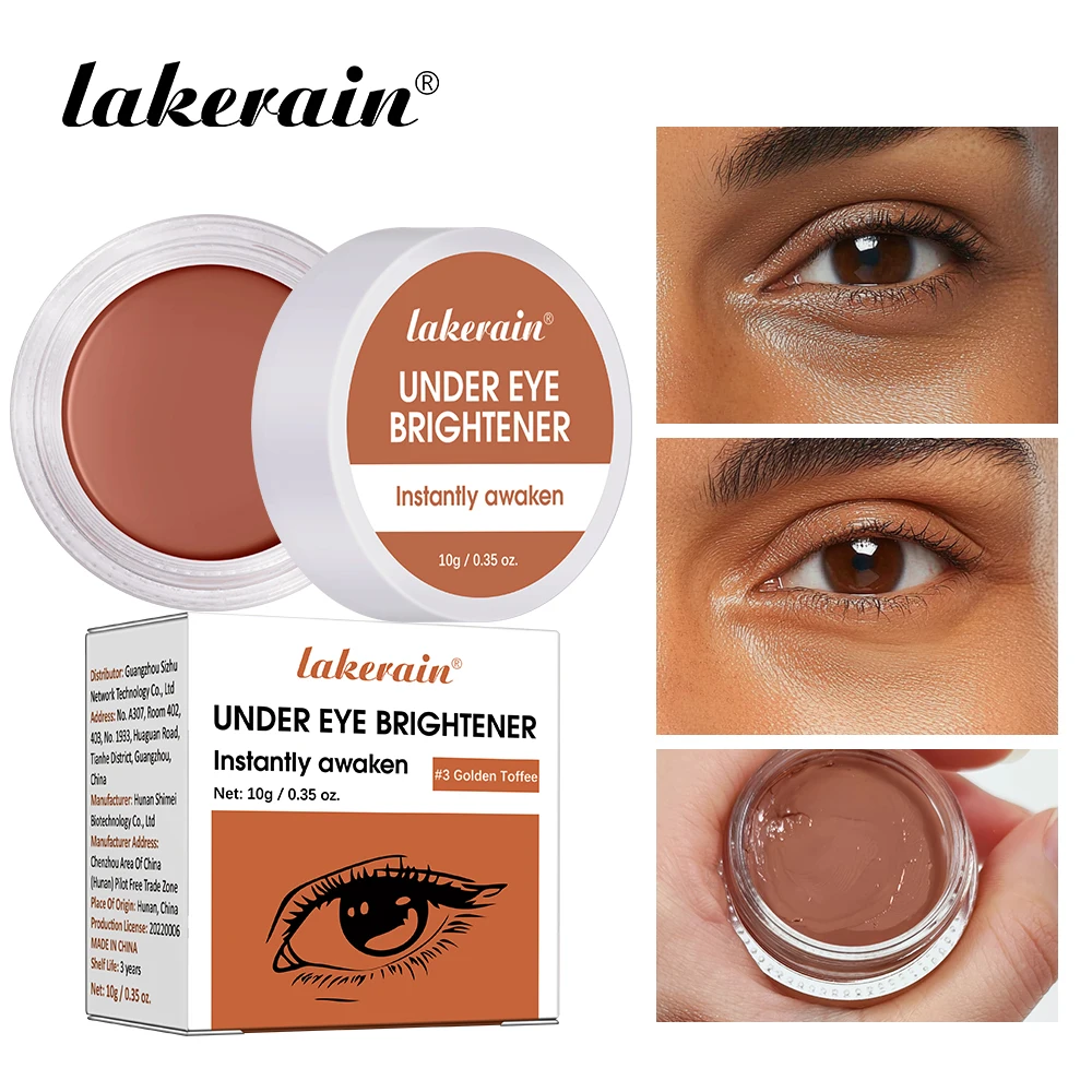lakerain 4 color eye brightening concealer natural even skin tone long-lasting three-dimensional concealer