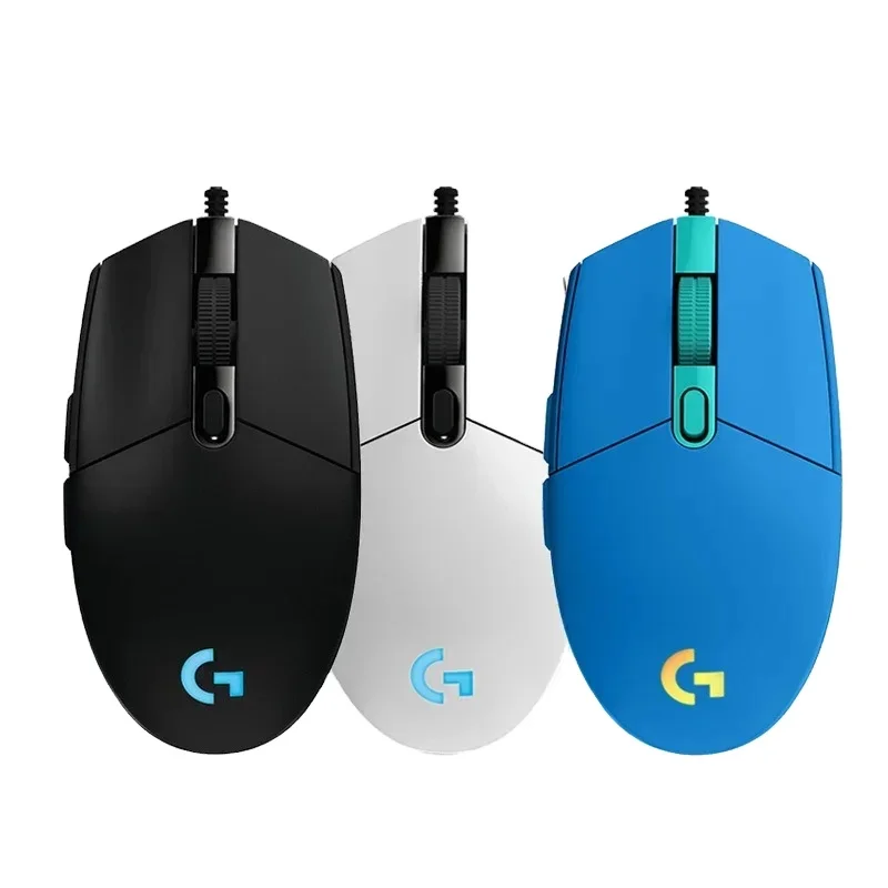 Original Logitechs G102 Second Generation Wired Gaming USB Optical  Mouse RGB LIGHTSYNC 8000 DPI 6 Buttons Mouse