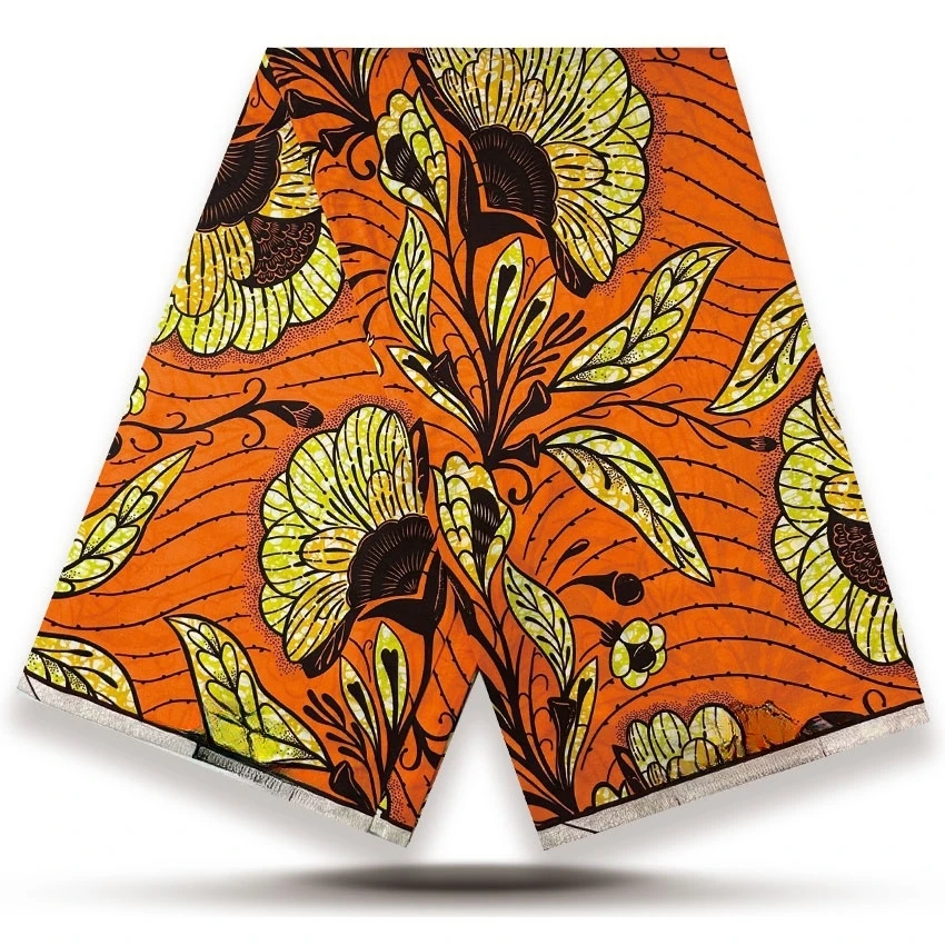 

2025 Classic 100% Cotton Batik Print Ankara Wax Fabric 6 Yards High Quality Glamorous Material for Party Dresses