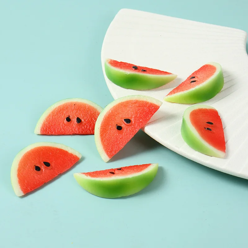 Simulated Mini Watermelon Keychain Creative Summer Fruit Environmental Protection Model Pendant Car Phone Bag Pendant Keyring