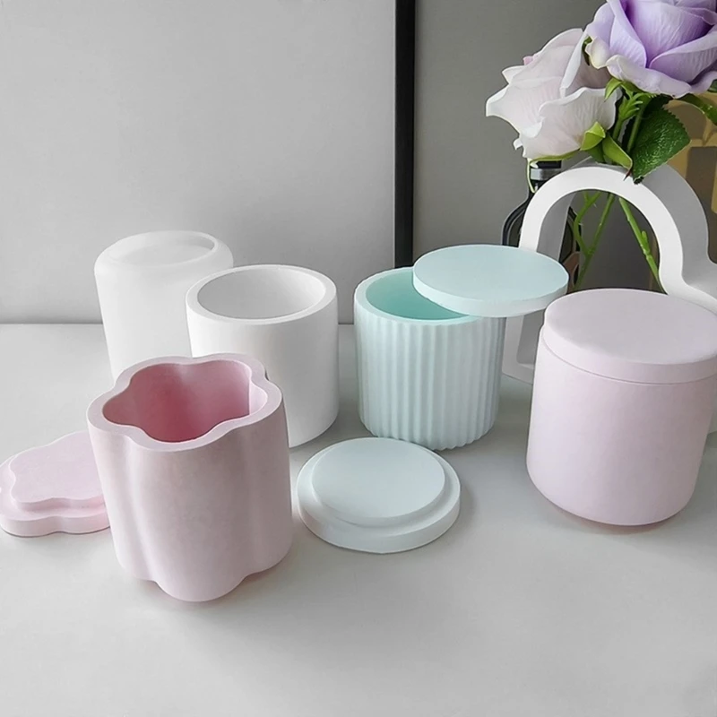 Cup Mold Silicone Jewelry Box Molds Resin Jar Mold Storage Container Mold