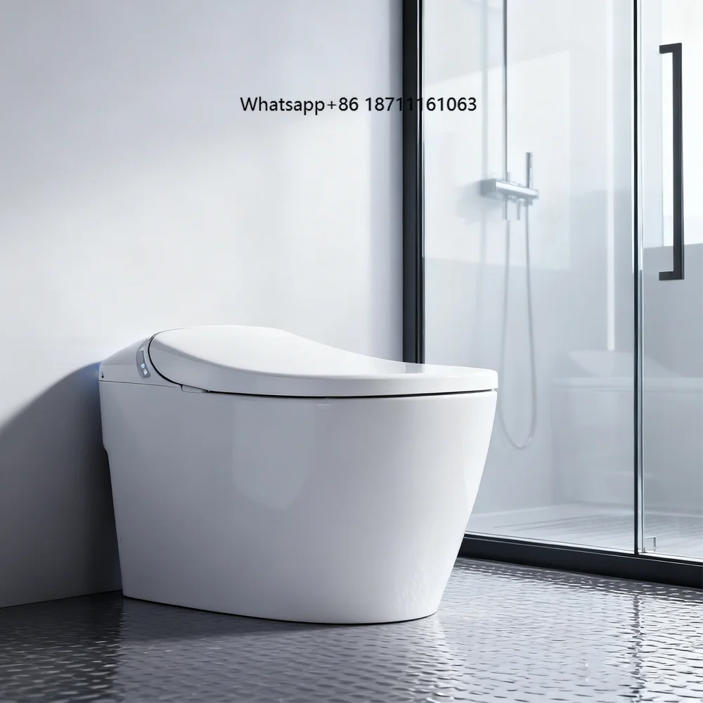 

Modern Ceramic Intelligent Toilet Bowl Electric Toilets Water Closet Bathroom Floor Mounted Automatic Flush Smart Toilet